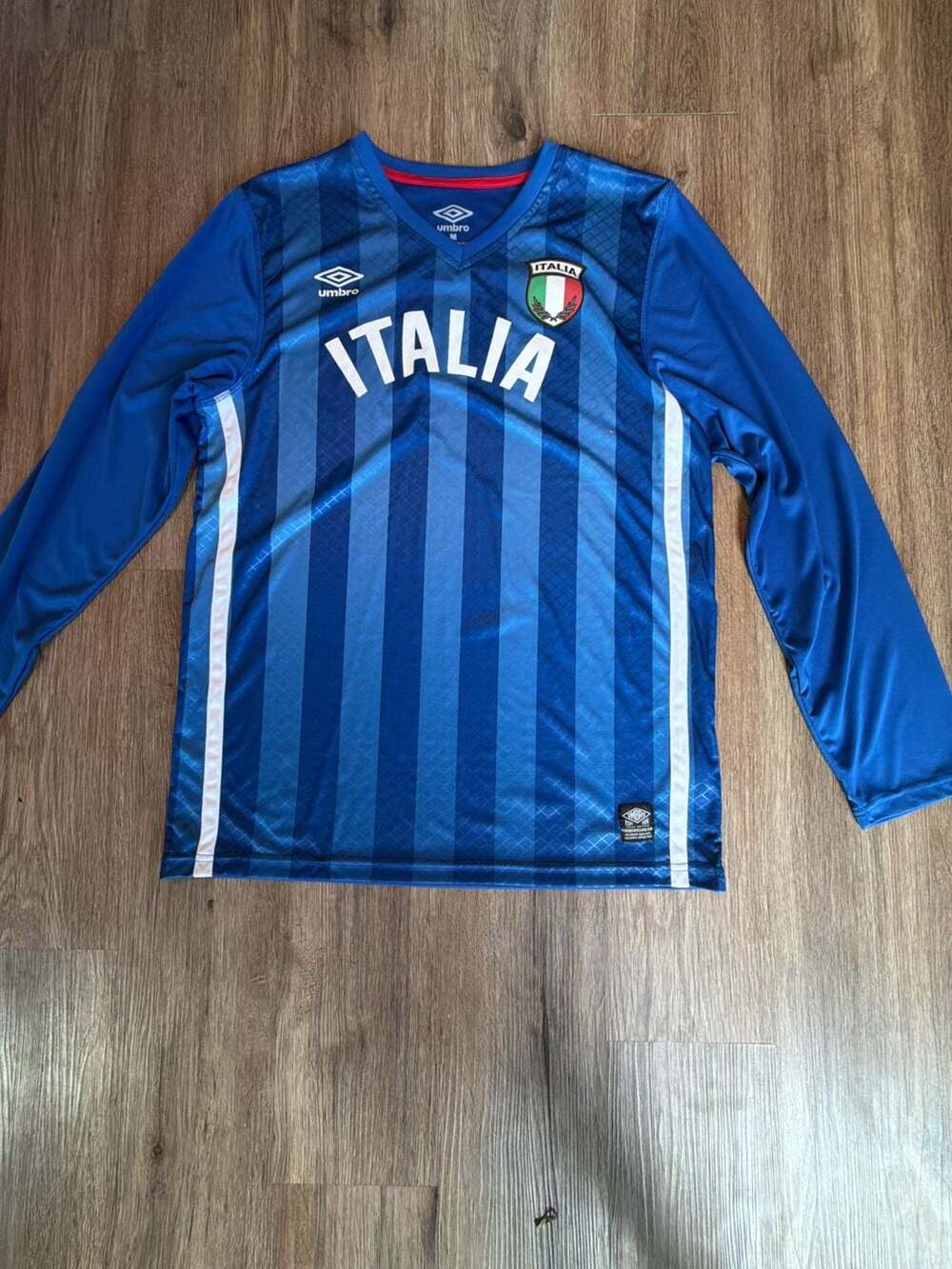 Umbro Italia National Team Long Sleeve Jersey Size M Blue